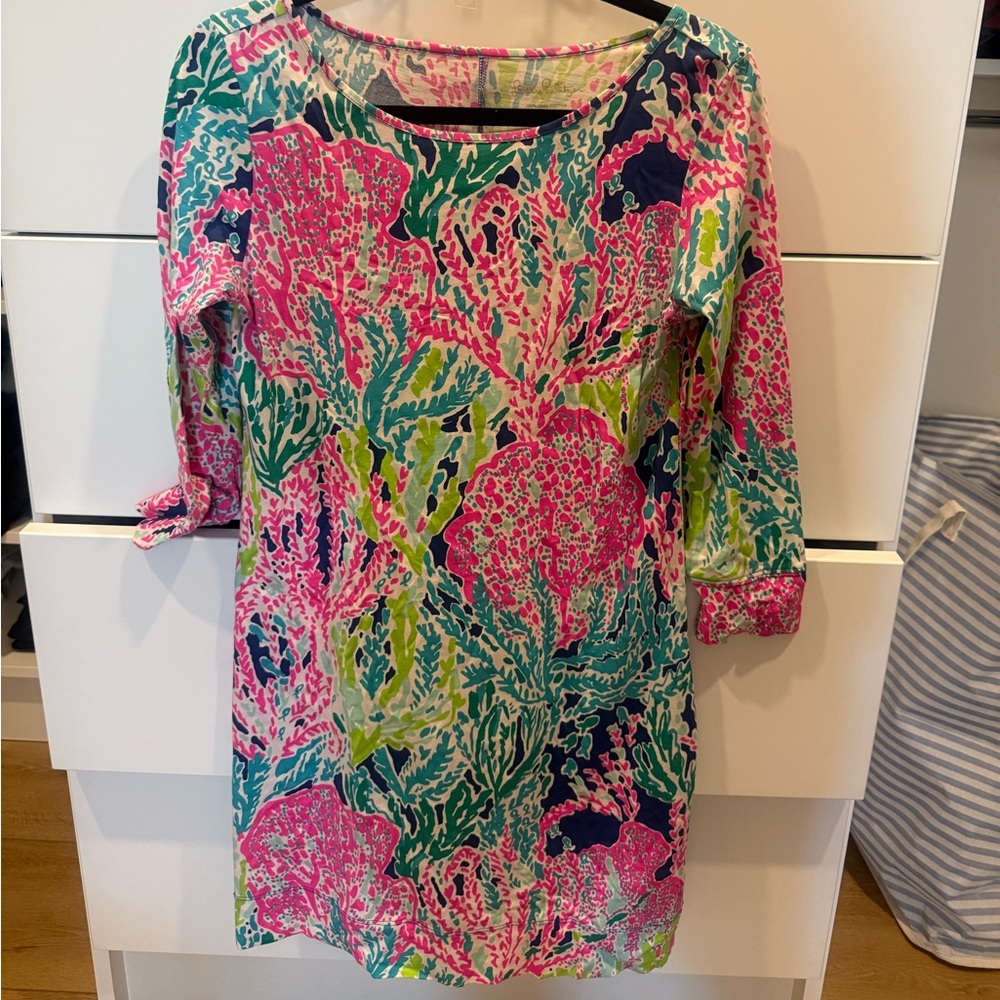Lilly Pulitzer Pink and Green Floral Dress